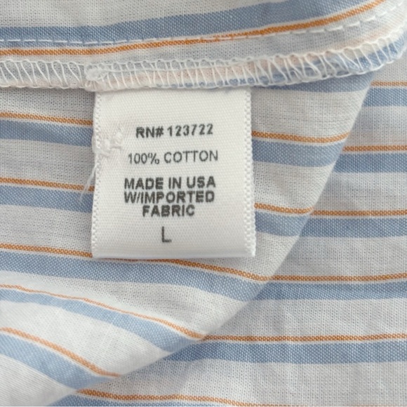 Xirena Striped Button Front Long Sleeve Shirt Large - Picture 6 of 7